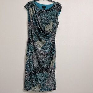 Connected Faux Wrap Dress. Size 16